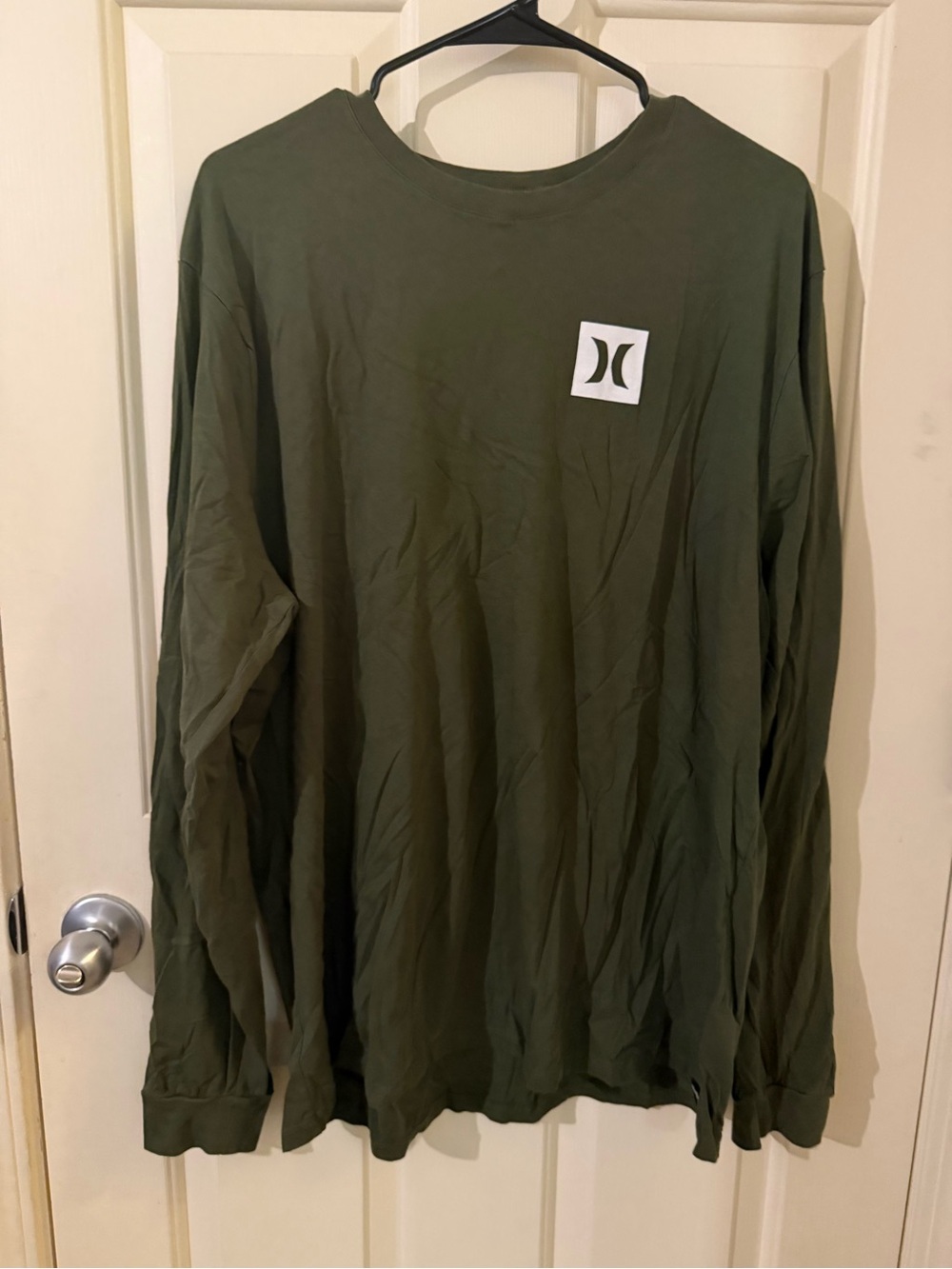 Hurley Olive Green Long Sleeve Logo Tee